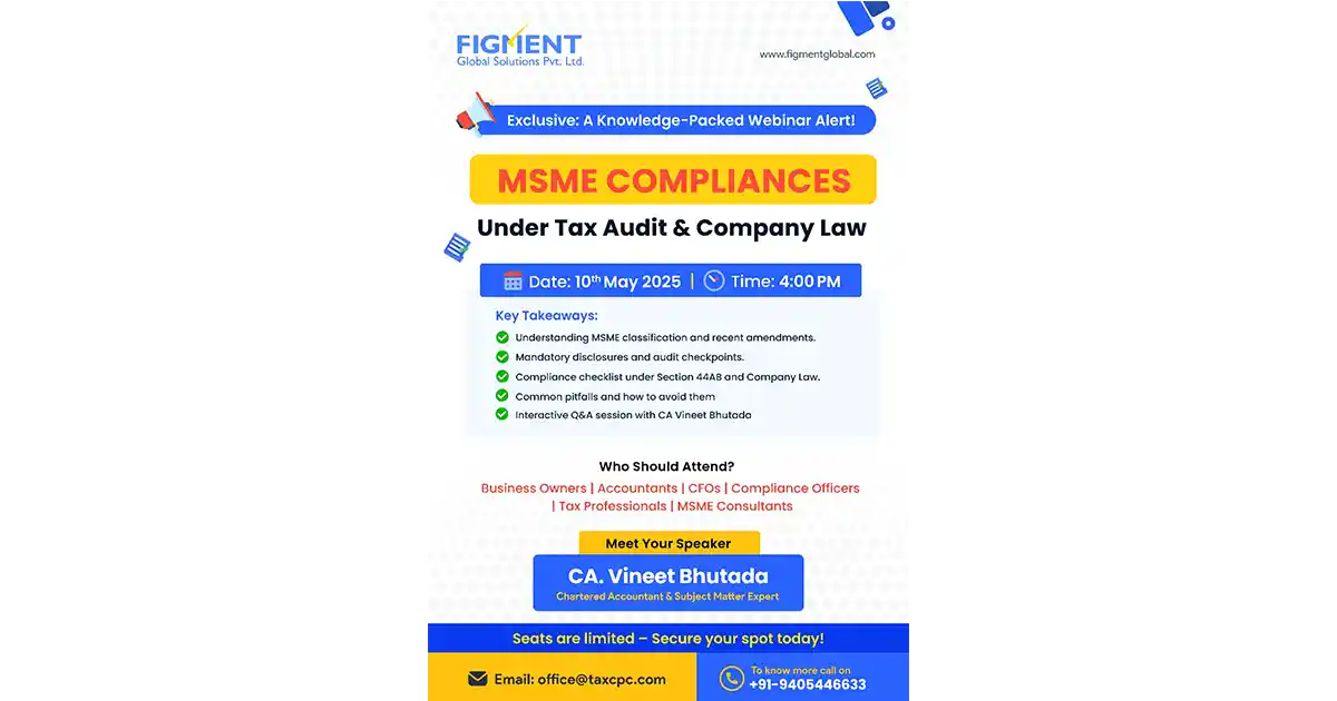 msme compliances under tax audit