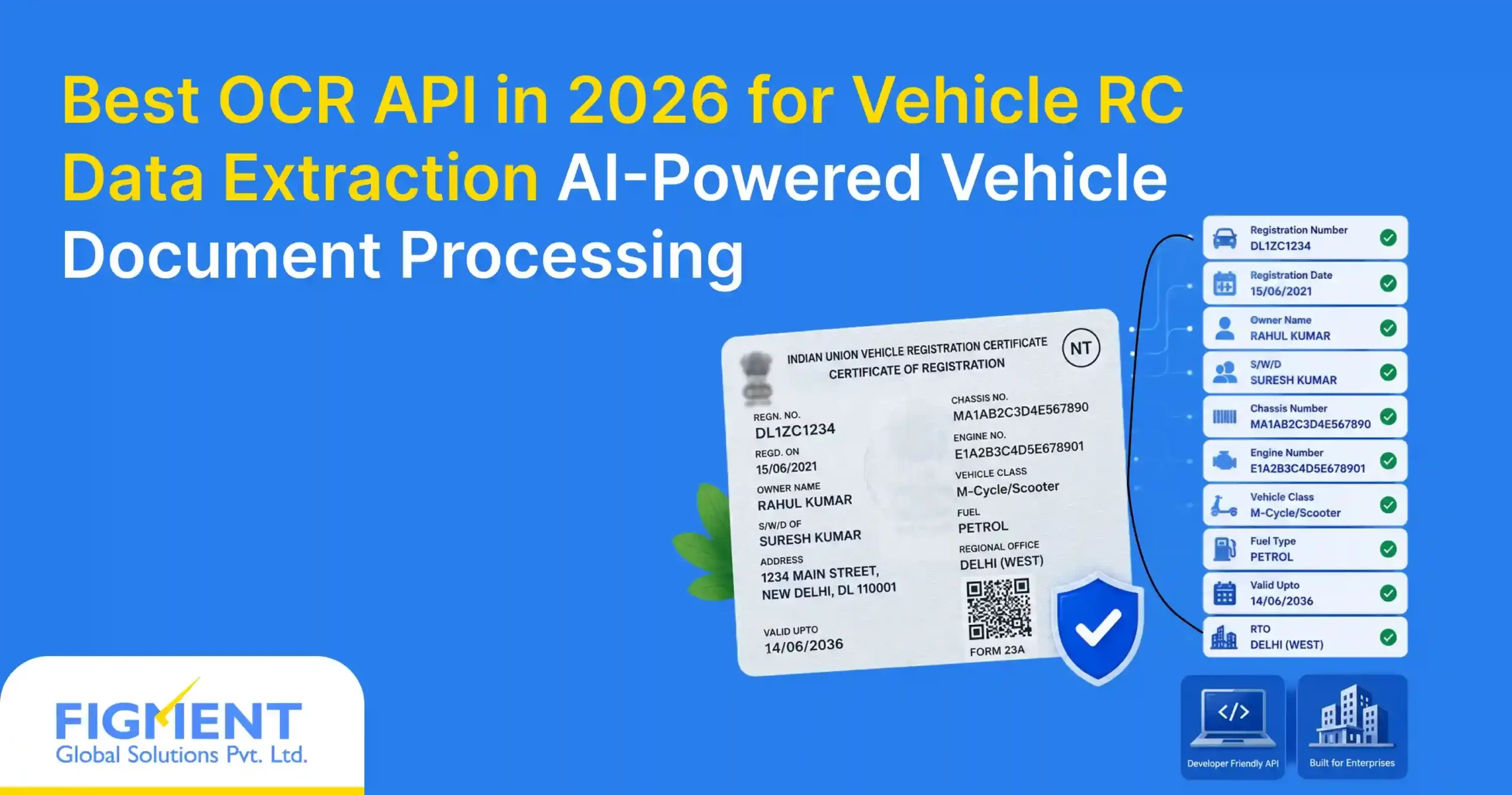 best ocr api in 2026 for vehicle rc data extraction